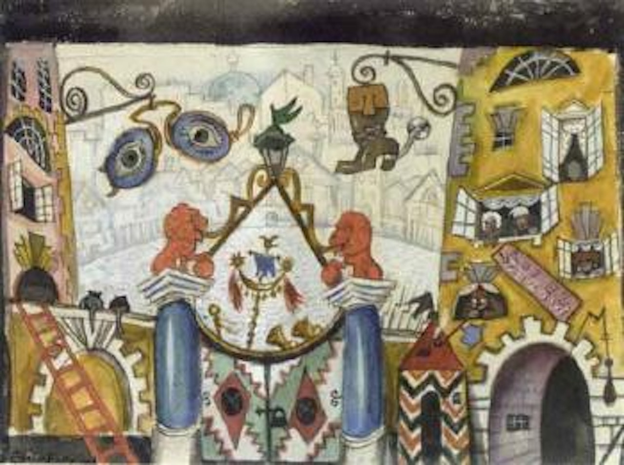 Set design by Mstislav Valerianovich Dobuzhinsky