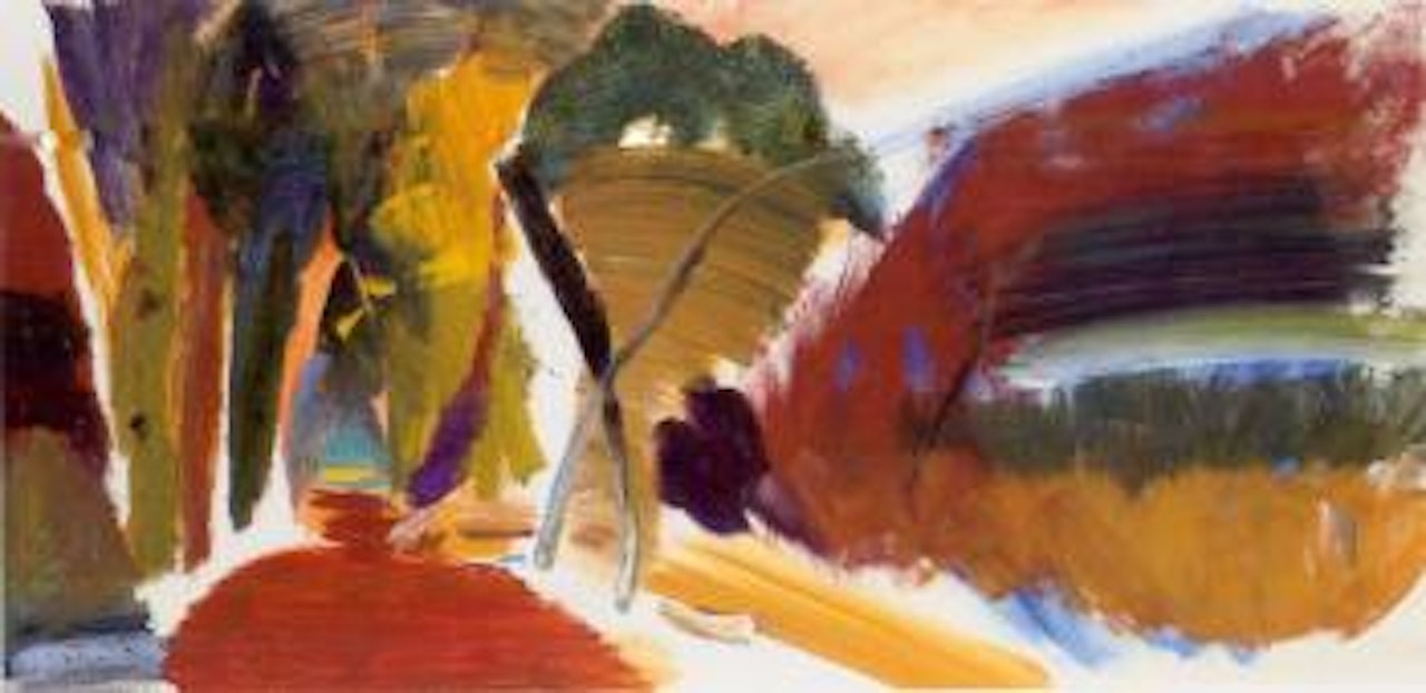 Forest by open space by Ivon Hitchens