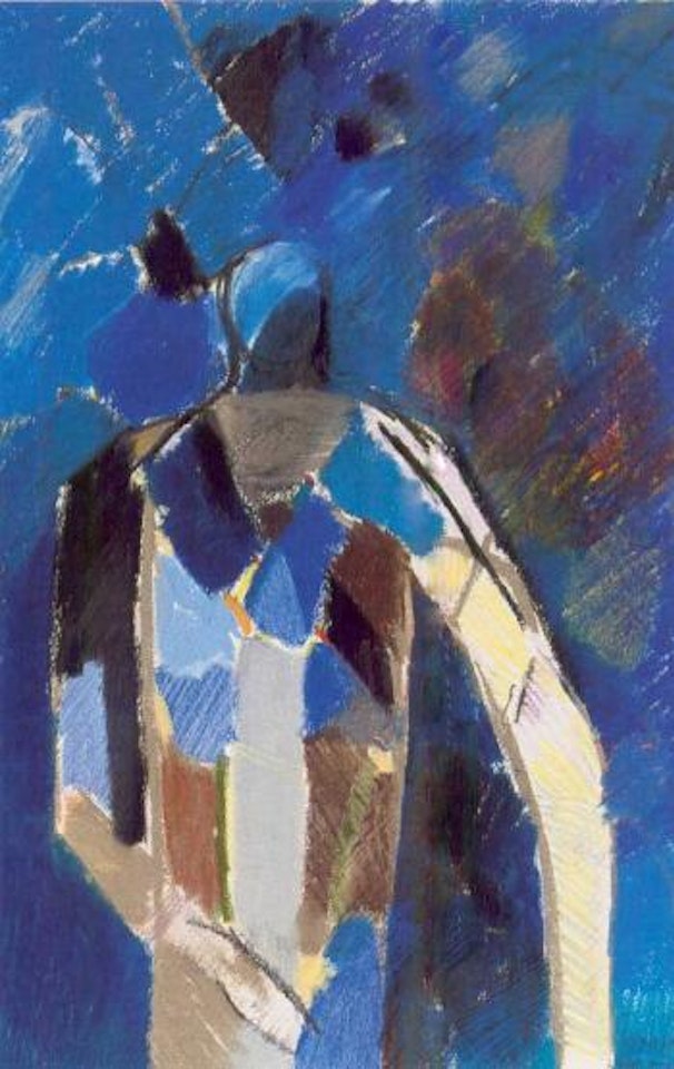 Blue standing figure by Keith Vaughan