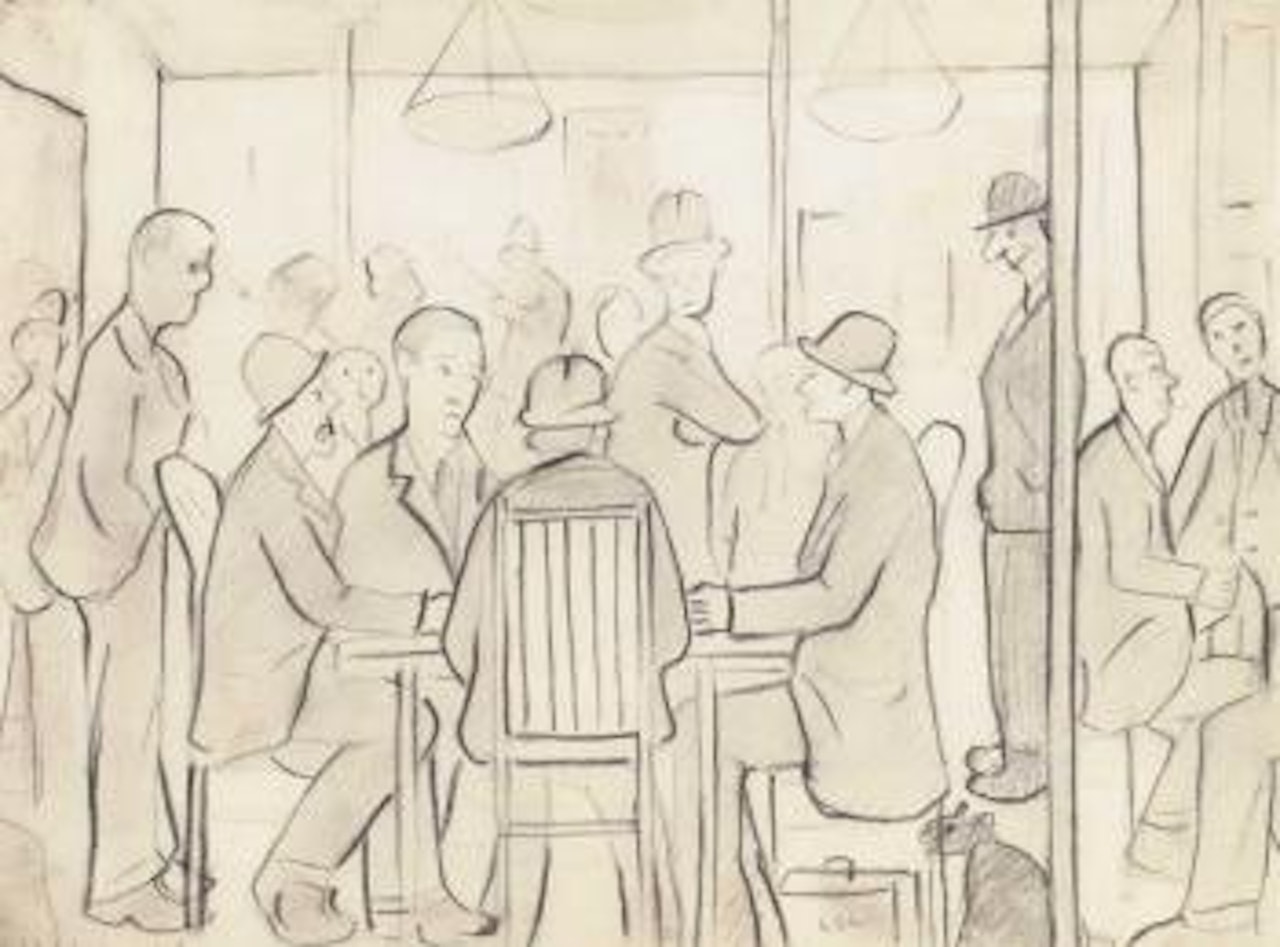 The men's club by Laurence Stephen Lowry