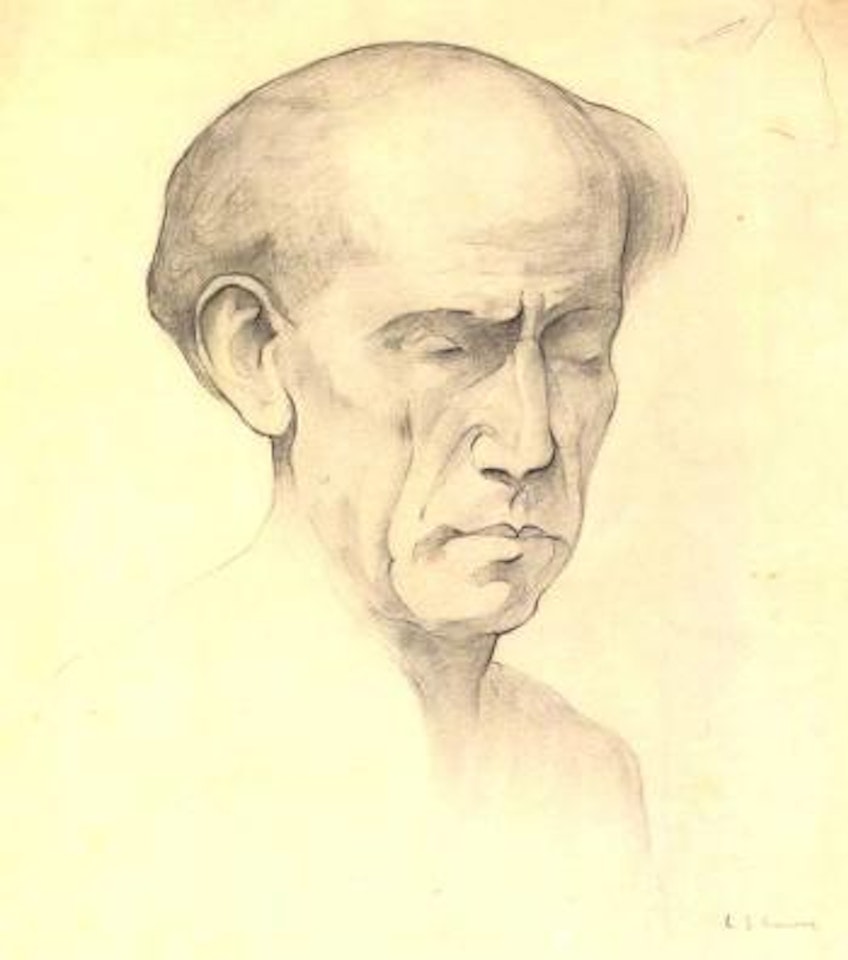 Head of a man by Laurence Stephen Lowry