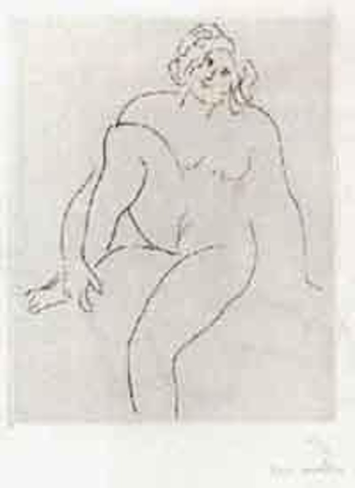 Nus assis, le bras entourant la Jambe repliee by Henri Matisse