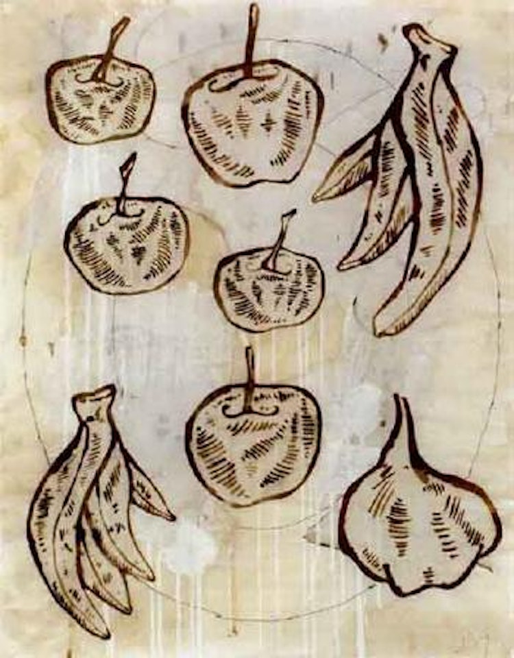 Still life of fruit by Donald Baechler