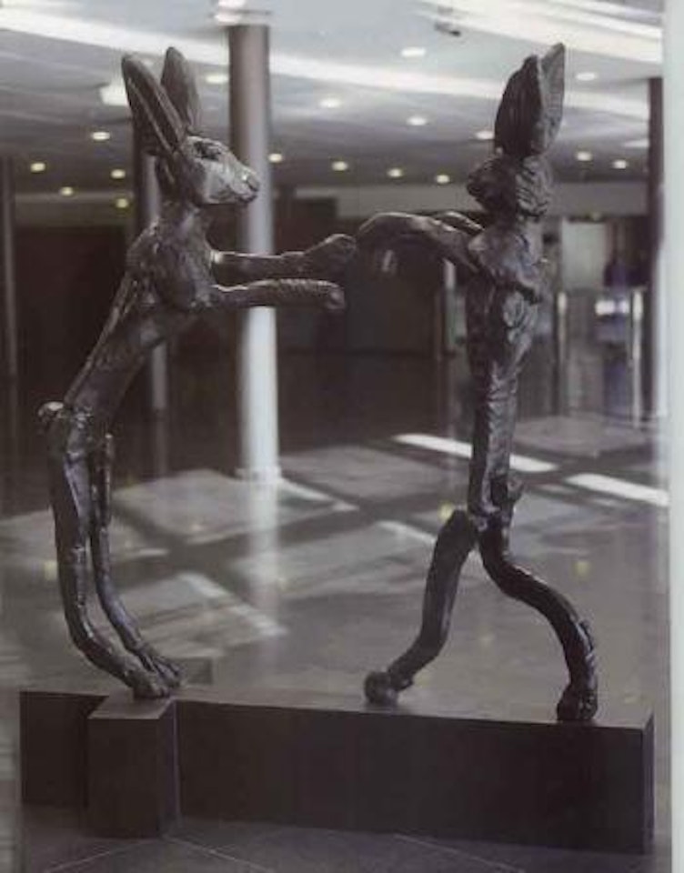 Boxing ones by Barry Flanagan