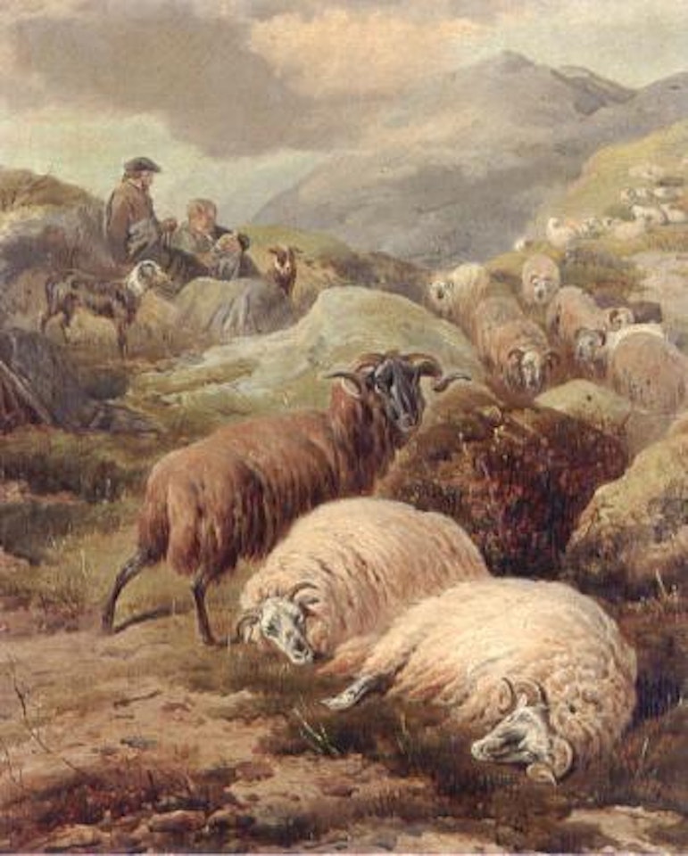Highland flock by Thomas Sidney Cooper