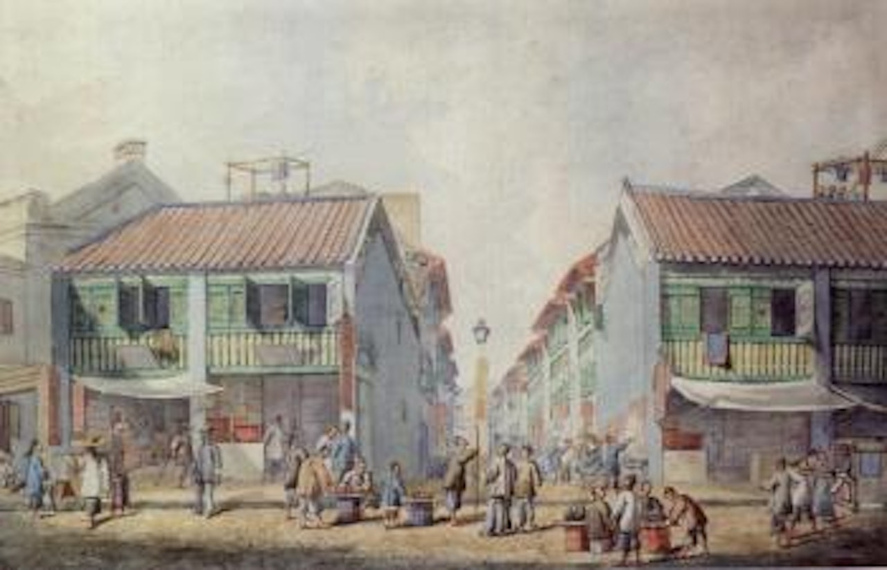 Town of Victoria, Hong Kong. Street scene, Hong Kong by Marciano Antonio Baptista