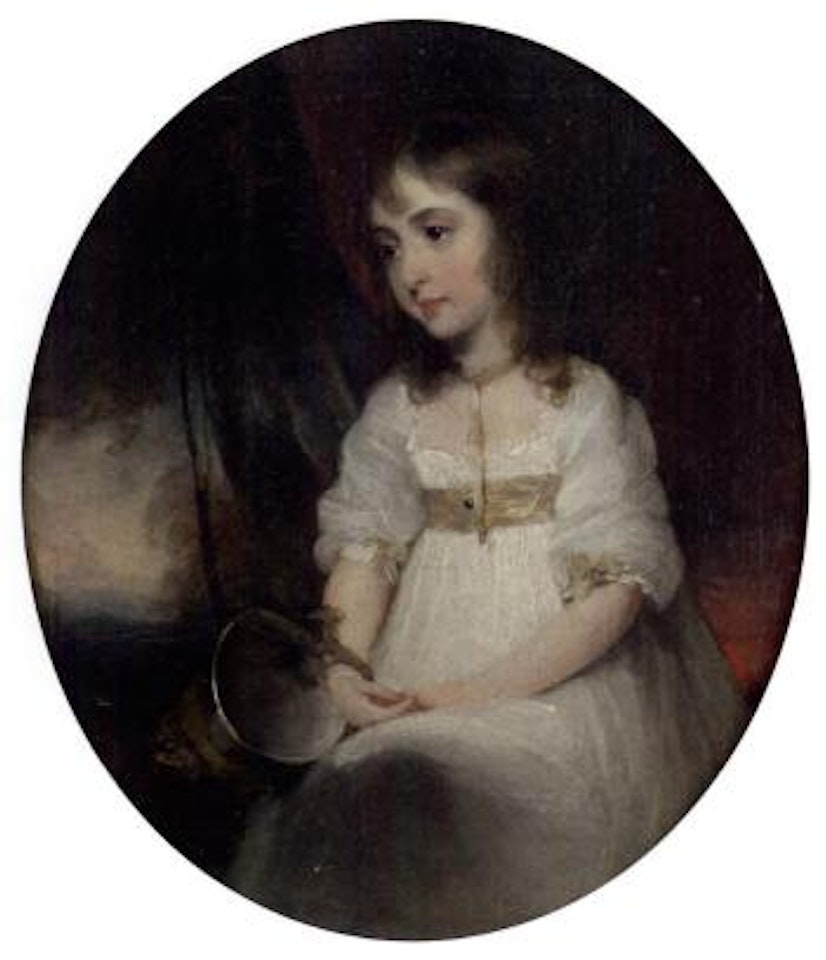 Portrait of a girl in a white dress by George Chinnery