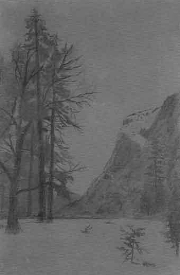 Misty mountain landscape by William Bradford