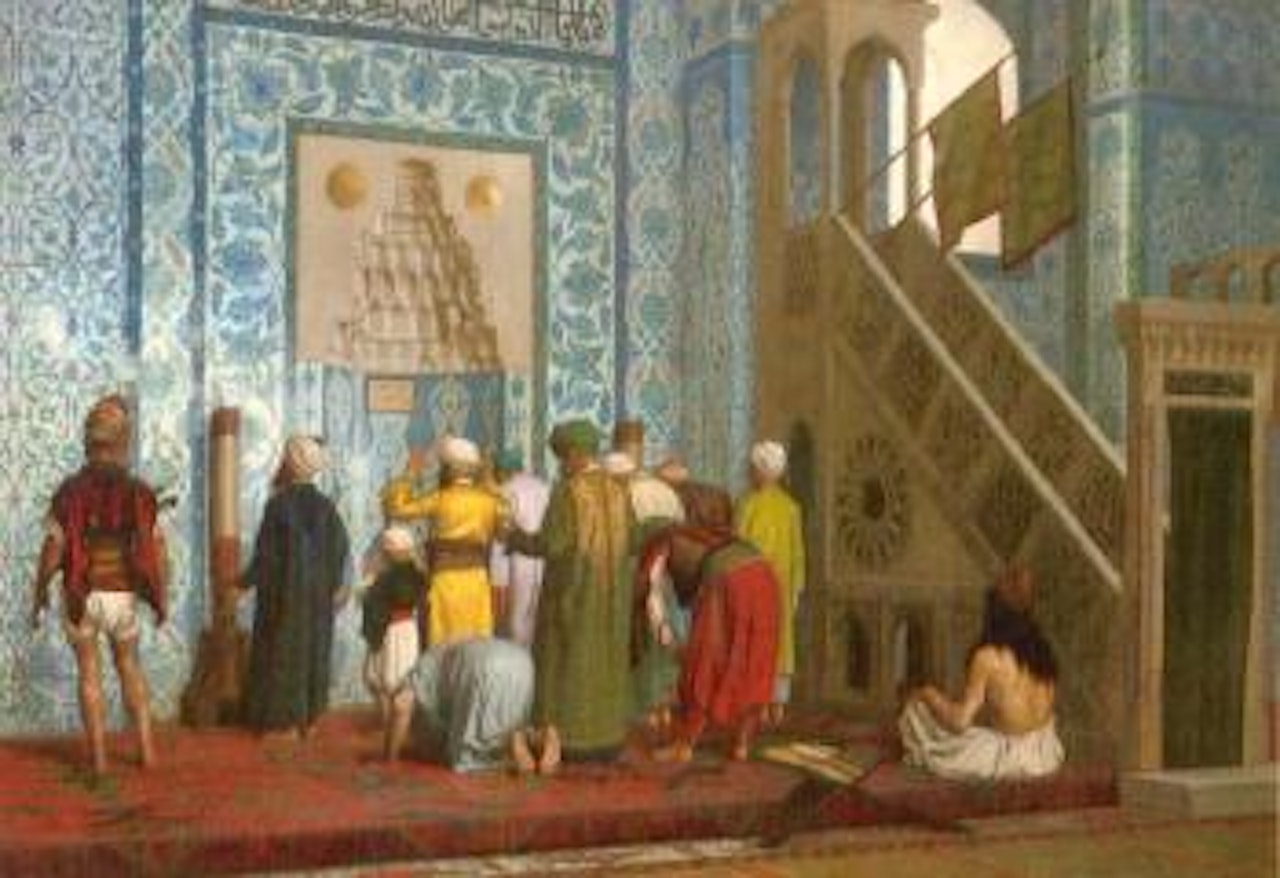 La mosquee bleue by Jean Léon Gérome