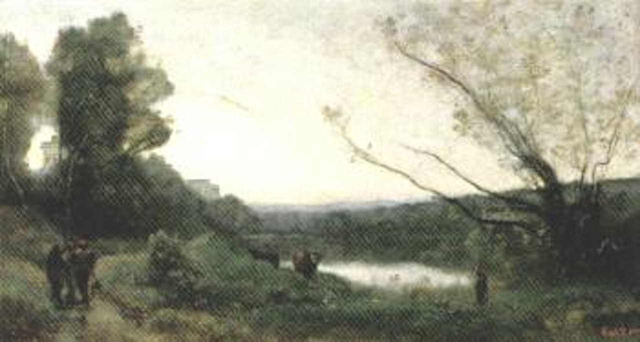 Rives d'un etang by Jean Baptiste Camille Corot