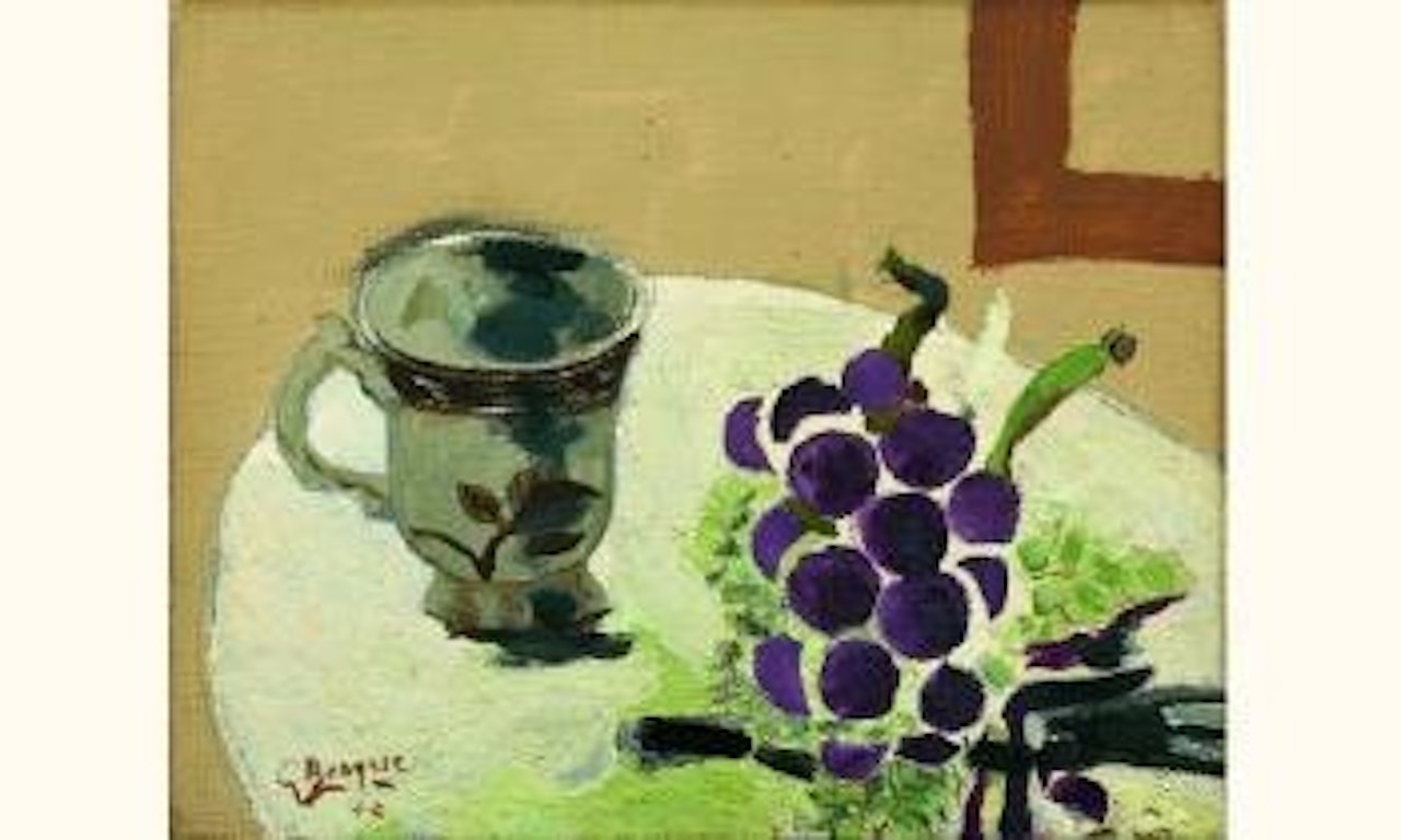 Raisin et tasse by Georges Braque