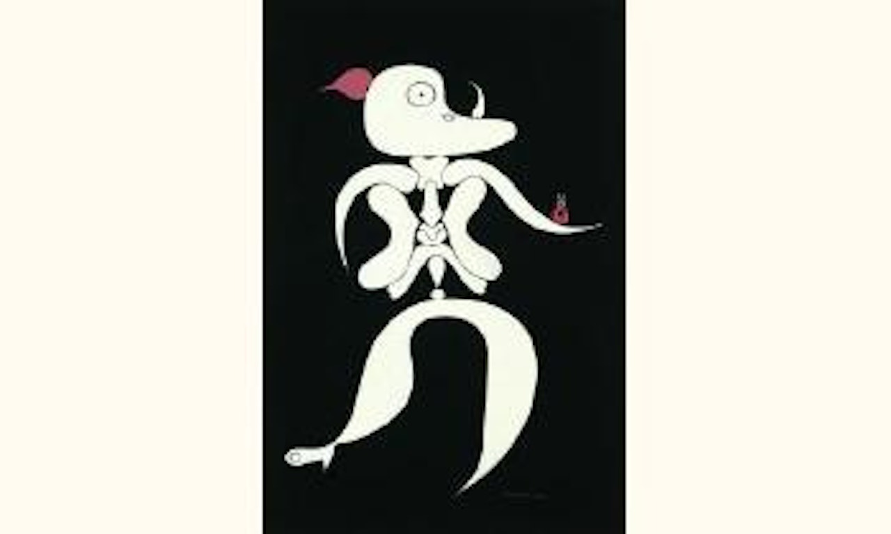 Personnage sur fond noir by Victor Brauner