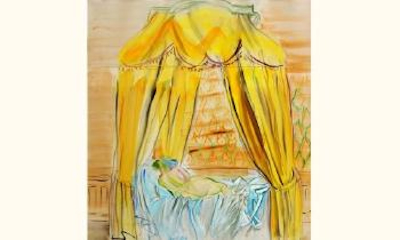 Nu couche sous un baldaquin by Raoul Dufy
