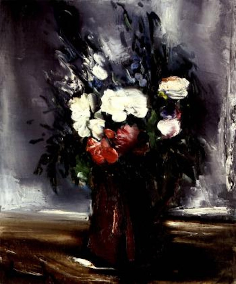 Vase aux fleurs blanches et rouges by Maurice de Vlaminck