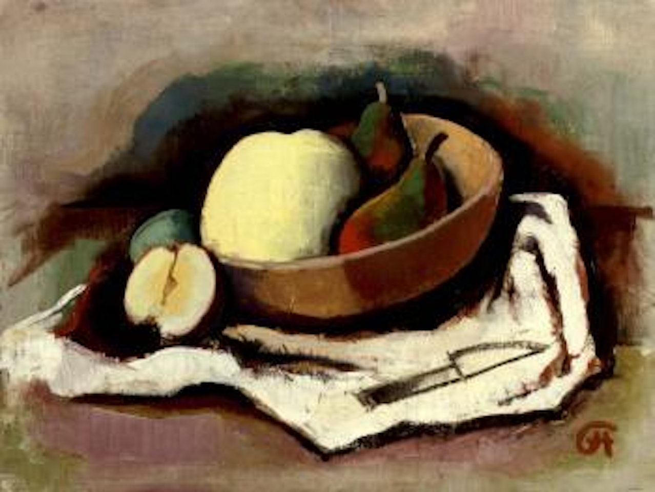 Stilleben mit Grapefuit - Still life with grapefruit by Karl Hofer