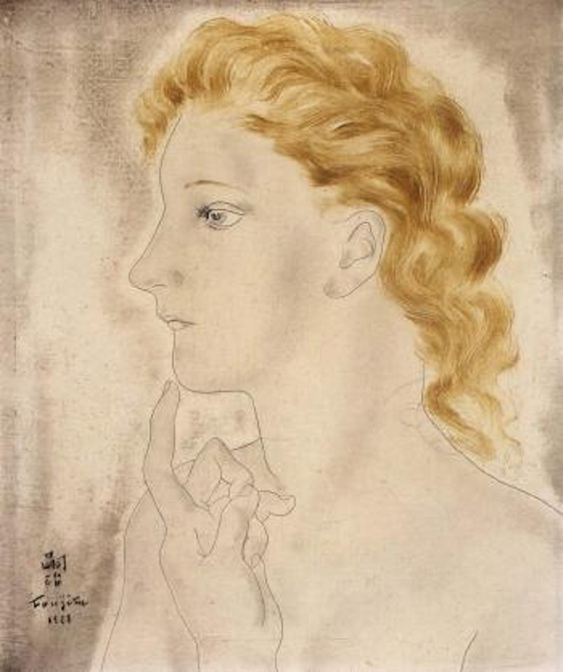 Femme de profil by Leonard Tsuguharu Foujita