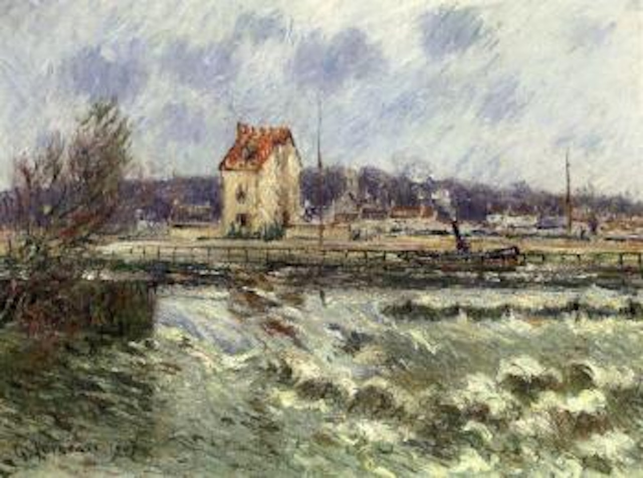 Barrage de Saint Martin, inondation de l'Oise by Gustave Loiseau