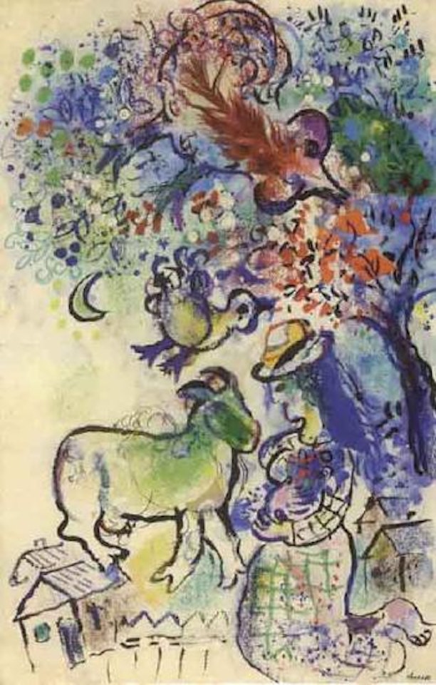 Conversation a la campagne by Marc Chagall