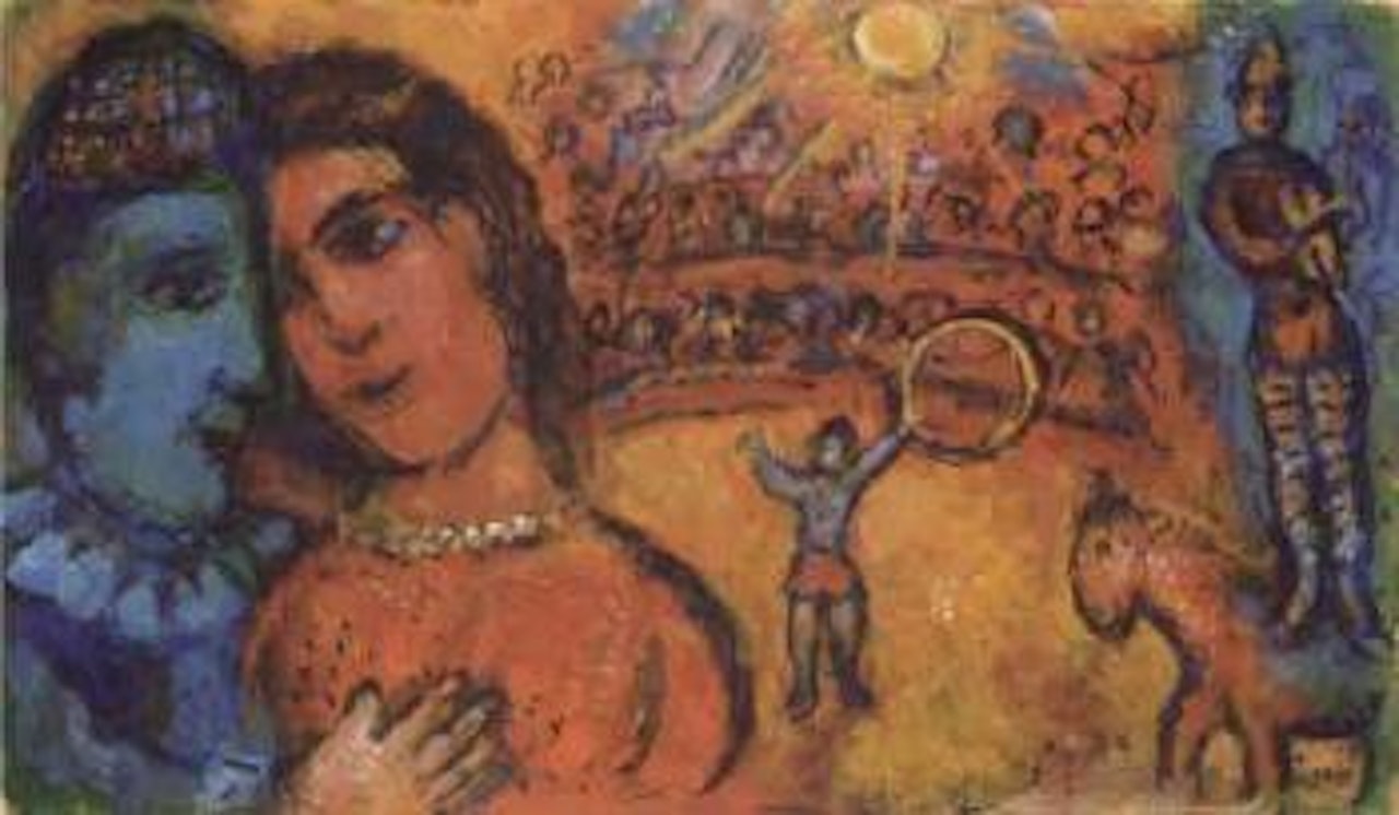 Le couple au cirque by Marc Chagall