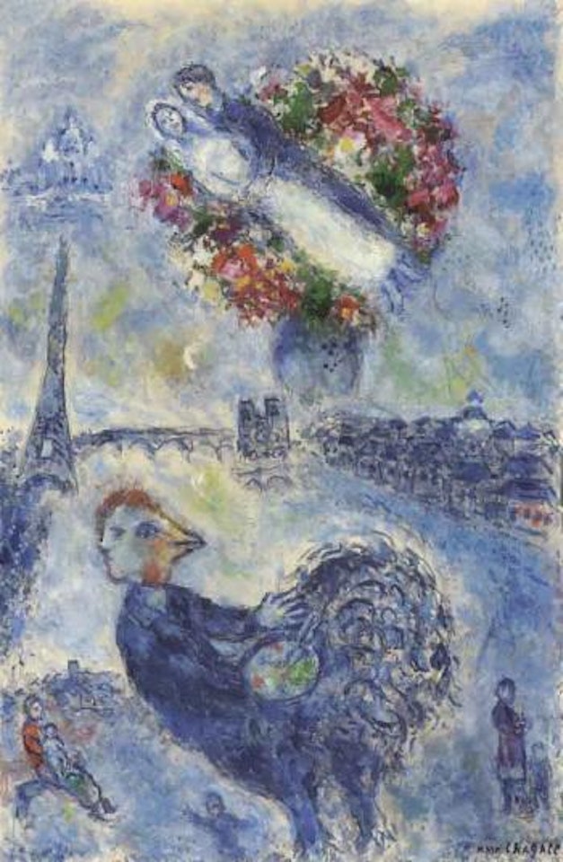 Le coq-peintre a Paris by Marc Chagall