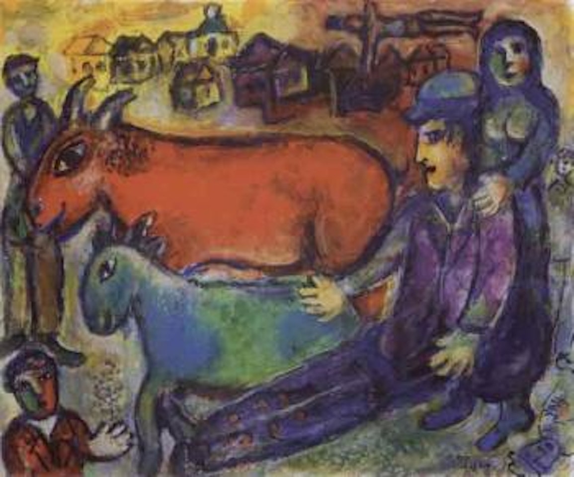 Autour des deux anes by Marc Chagall