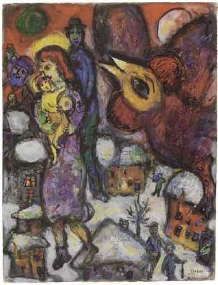 La fuite a Sils by Marc Chagall