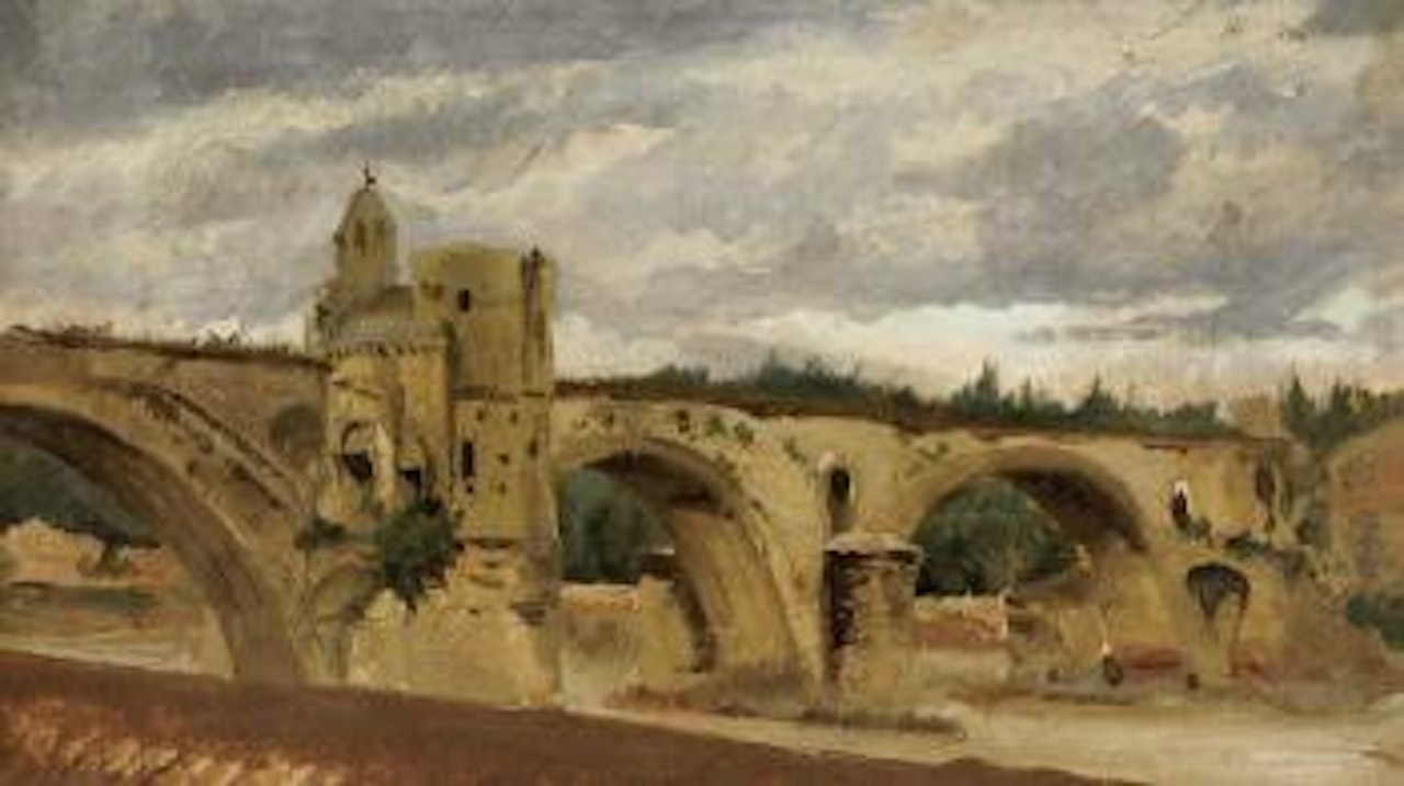Le pont Saint-Benezet by Jean Baptiste Camille Corot