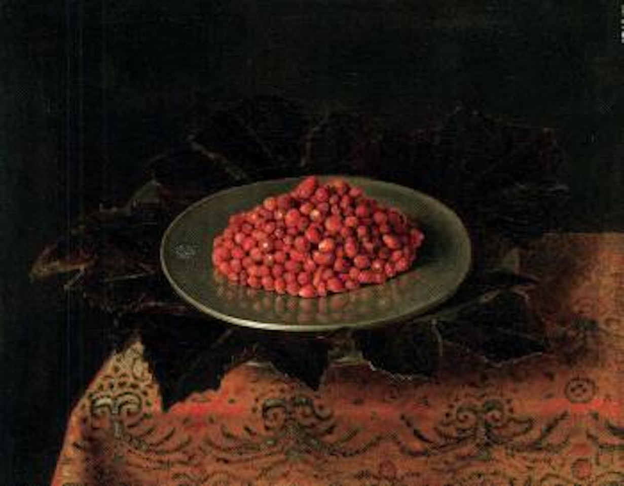 Une assiette de fraises des bois by Sebastian Stosskopf