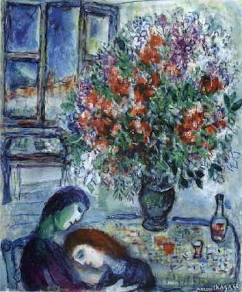 La nappe brodee by Marc Chagall