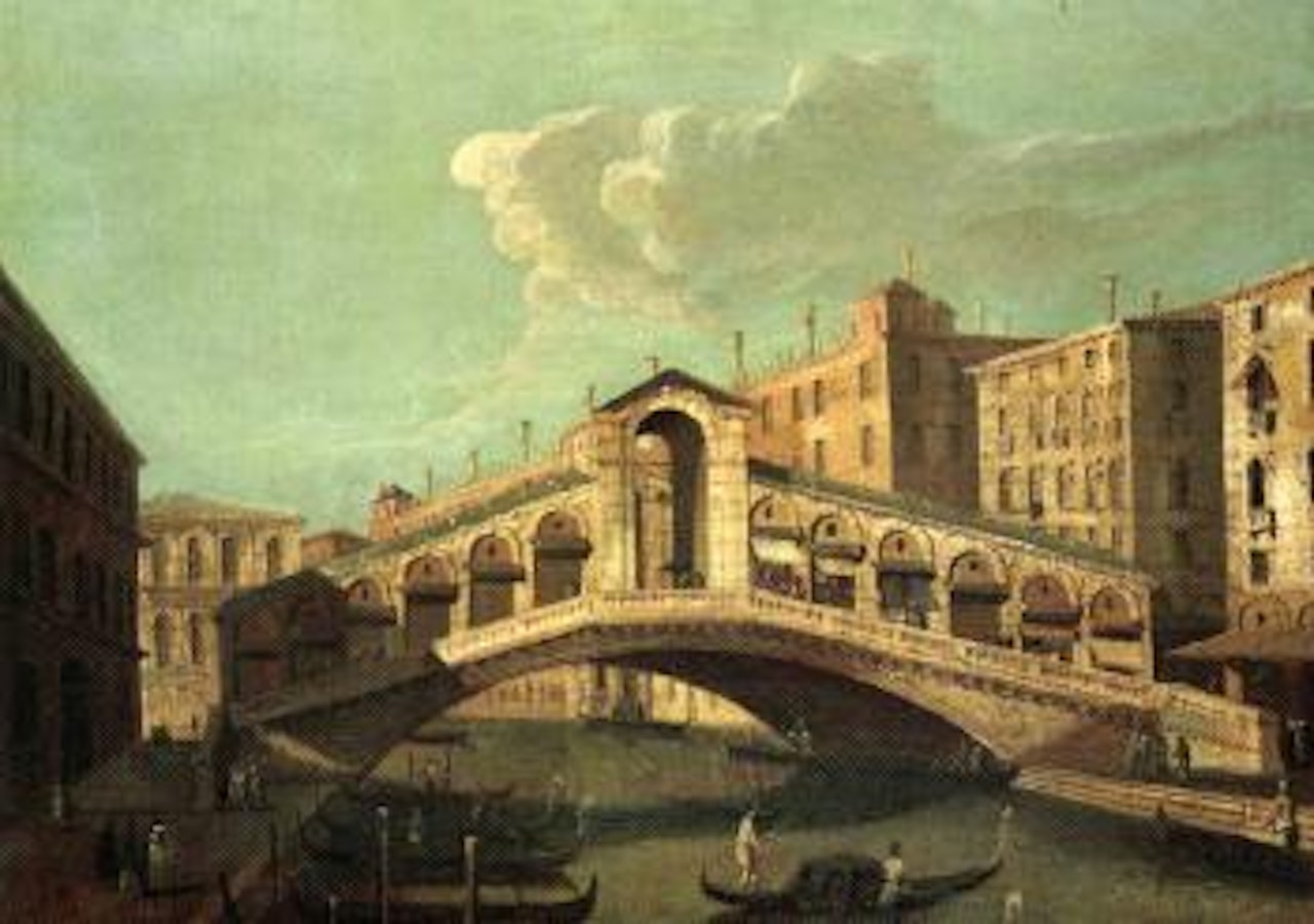 Vue du pont du Rialto sur le Grand Canal a Venise by Michele Marieschi