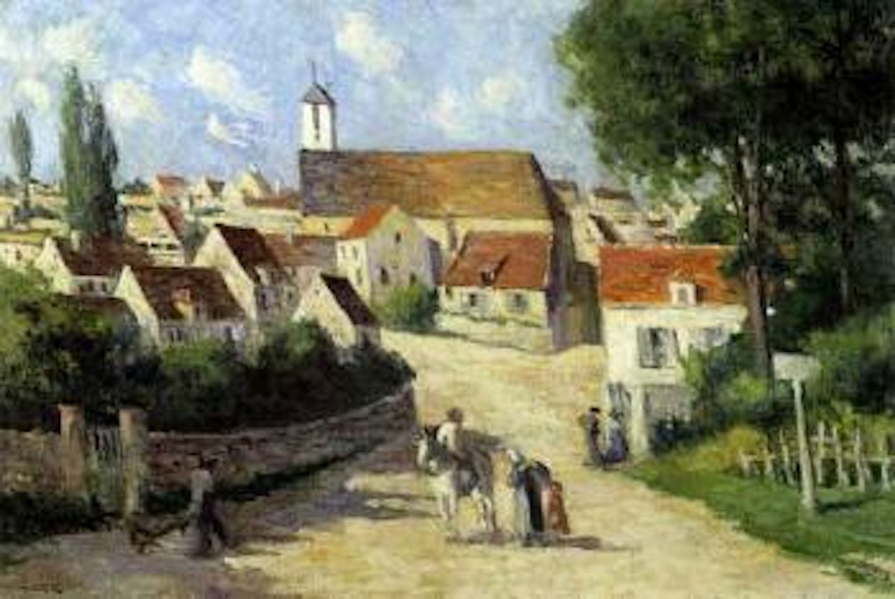 Guernes, la rue de village by Maximilien Luce