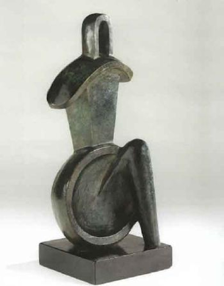 Seated geometric figure by Alexander Archipenko