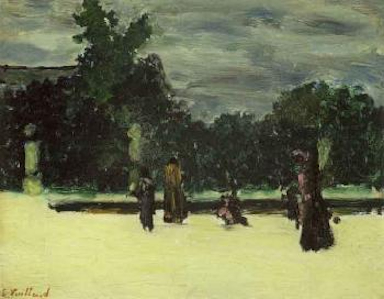 Autour du bassin, aux Tuilleries by Édouard Vuillard
