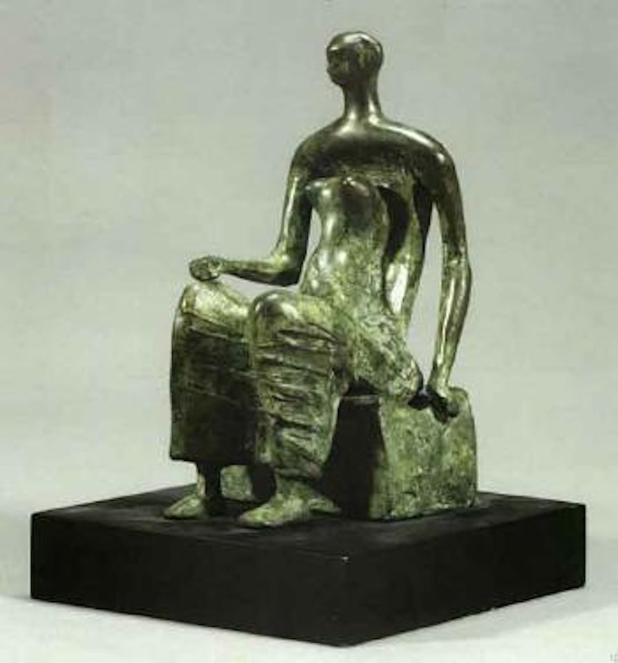 Maquette for seated woman by Henry Moore
