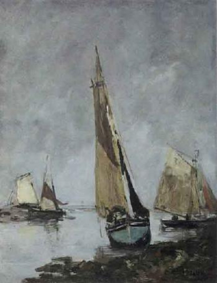 Le port de Trouville by Eugène Boudin