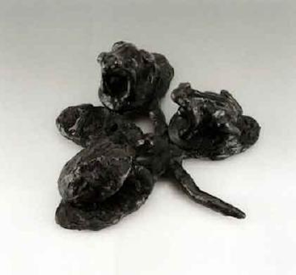 Feuille aux deux grenouilles et tortue by Diego Giacometti
