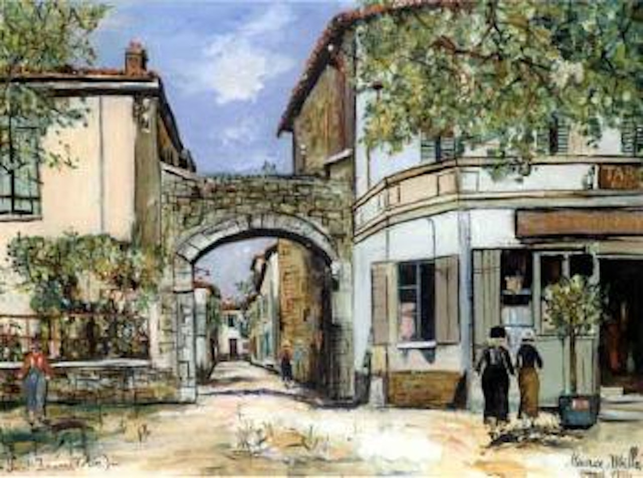 Le bureau de tabac a Saint Bernard by Maurice Utrillo