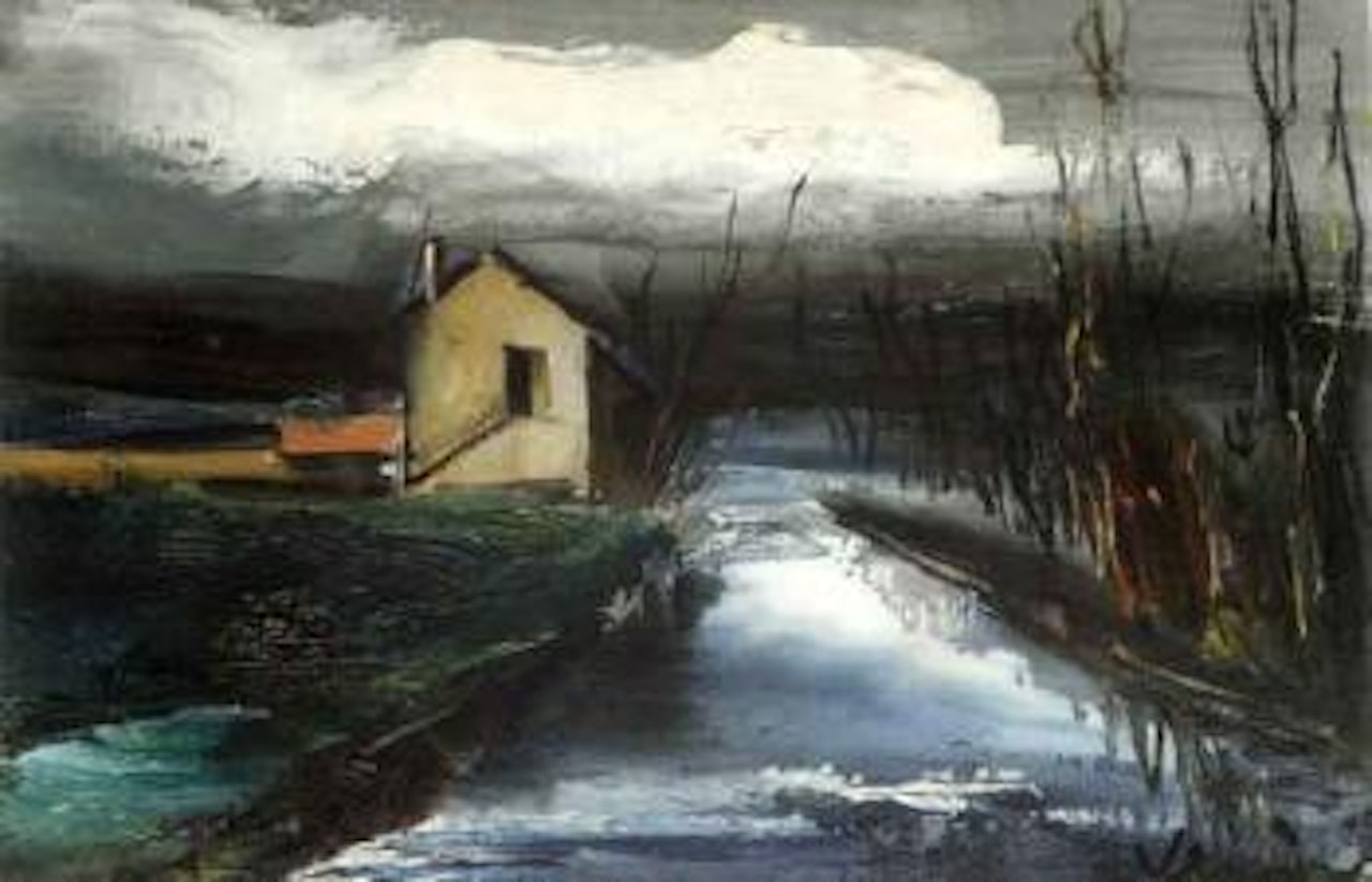 Maison au bord du canal by Maurice de Vlaminck