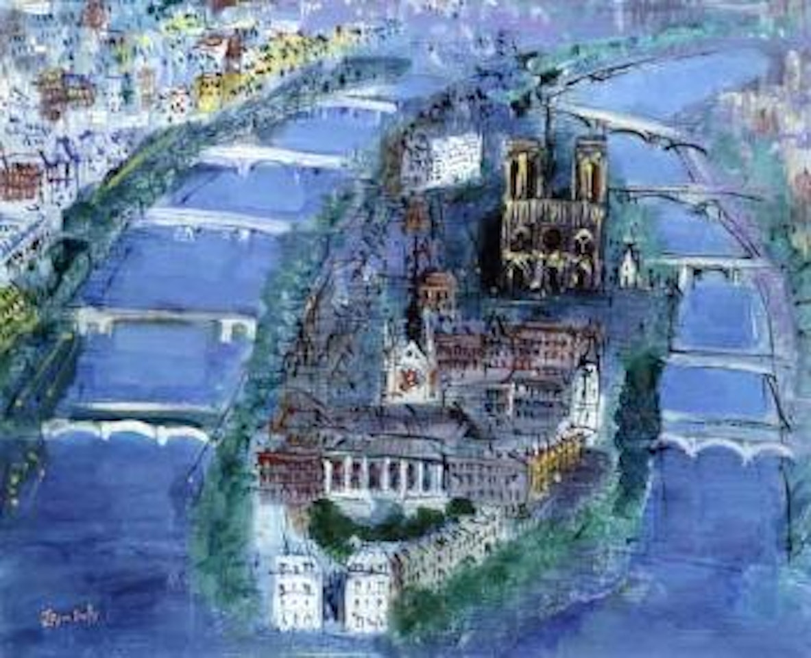Ile de la cite, Paris by Jean Dufy