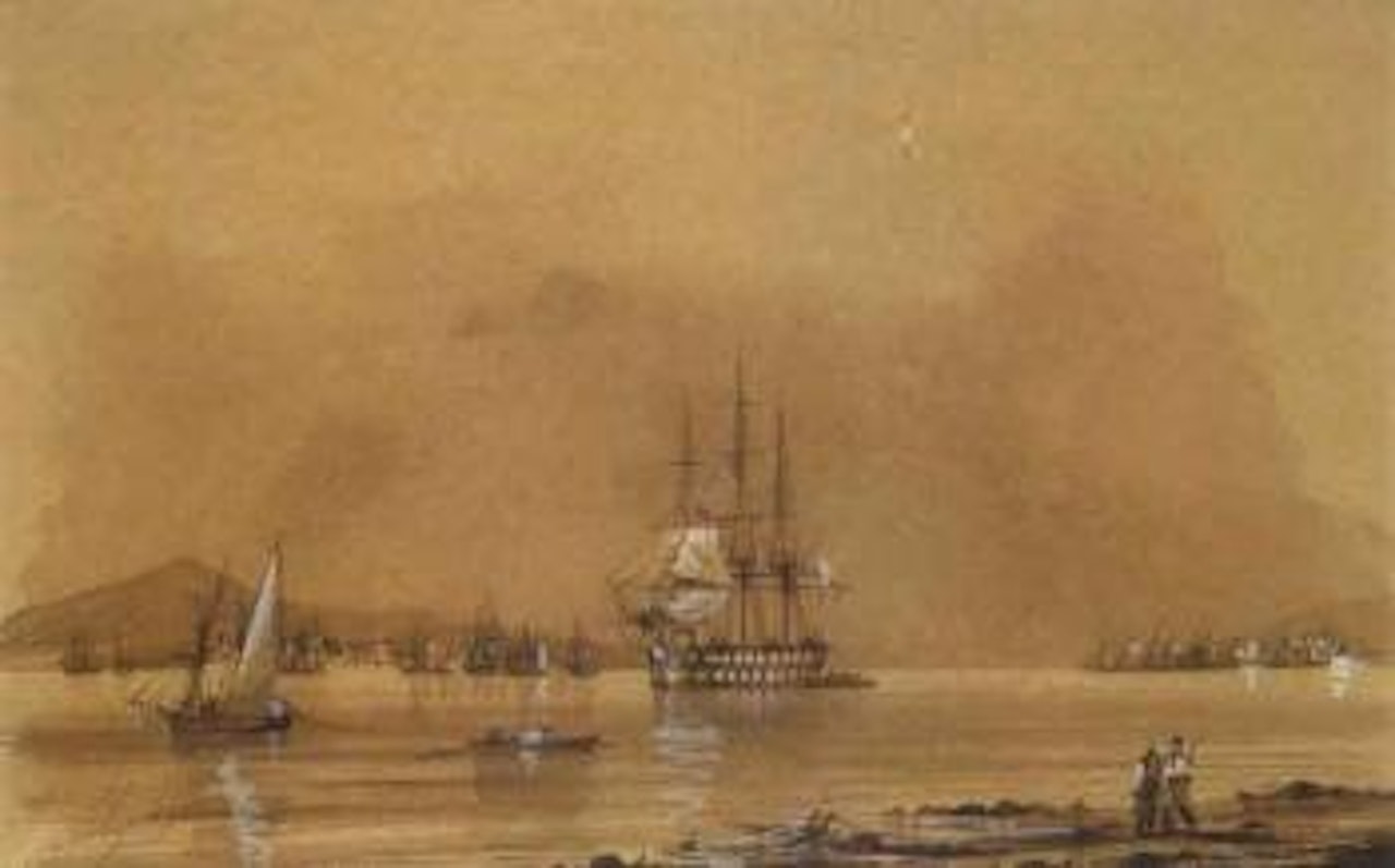 Ships in harbour by Ivan Konstantinovich Aivazovsky