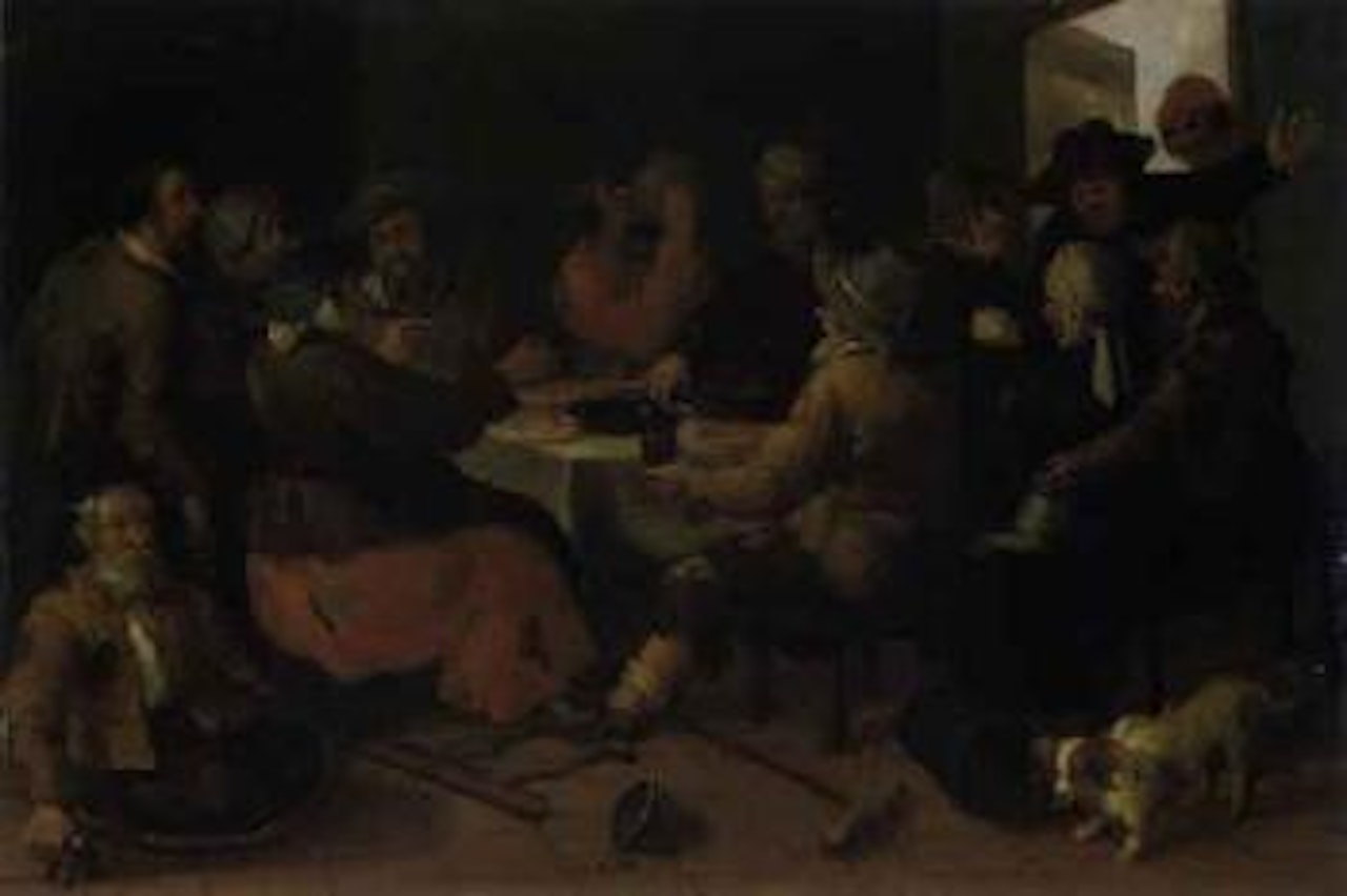 Peasants in tavern by Joost Cornelisz Droochsloot