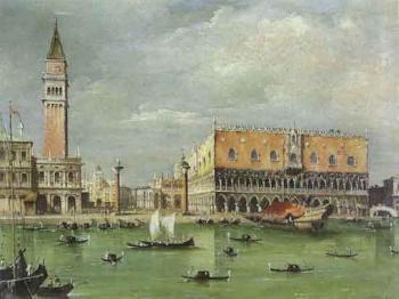 Doges Palace and Piazzeta in Venice by Francesco Guardi