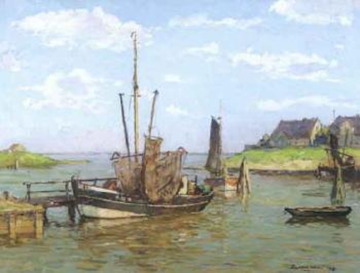 Harbour in Fedderwardersiel by Paul Ernst Wilke