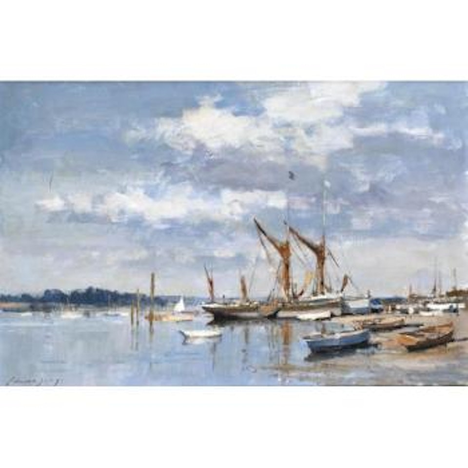 Spritsail barges on the Orwell by Edward Seago
