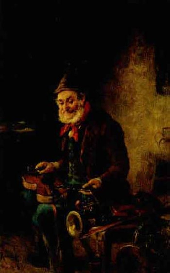 Hard at work. A peaceful moment by Hermann Kern