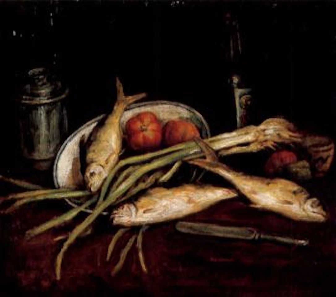Still life of fishes by Guan Liang