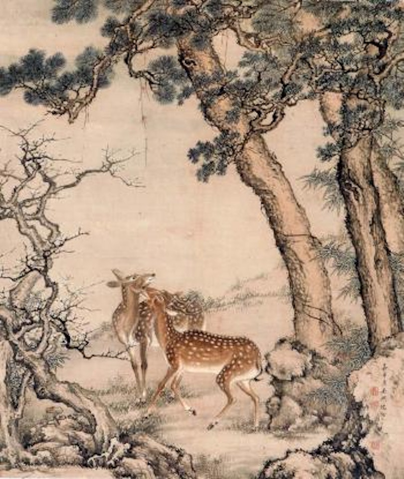 Two deer by Shen Quan
