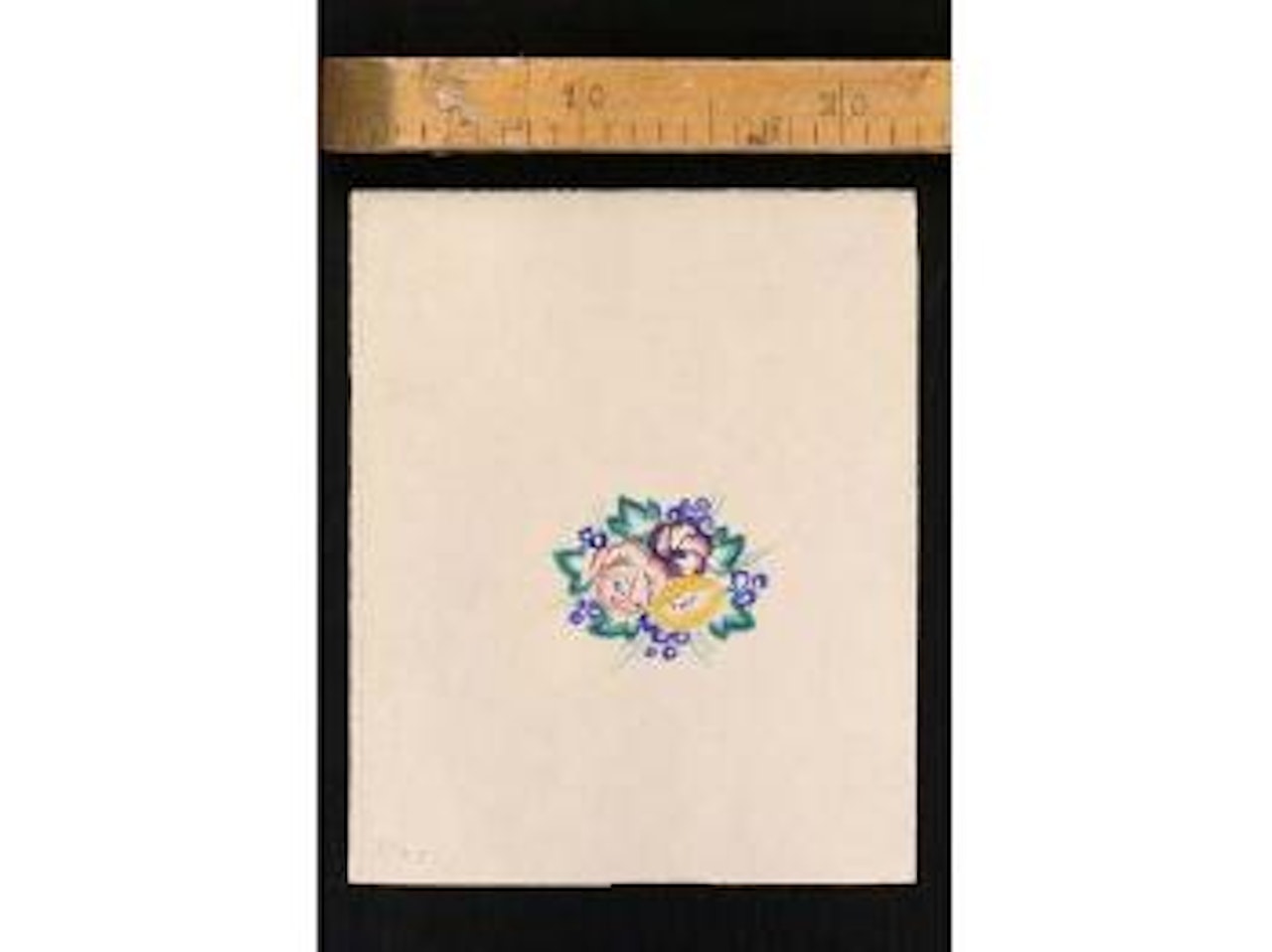 Bouquet rond sur flond blanc by Raoul Dufy