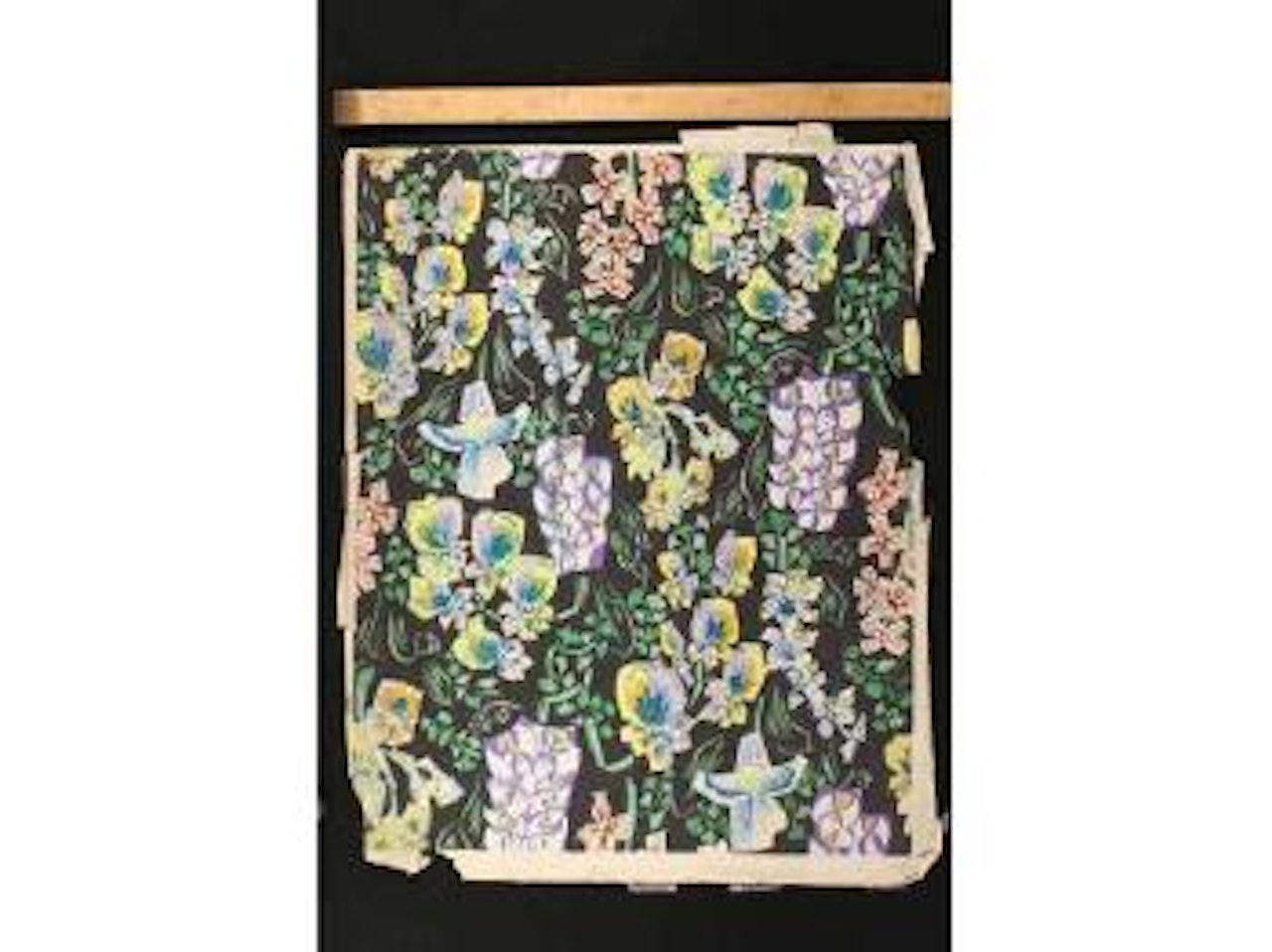 Composition florale sur fond noir by Raoul Dufy