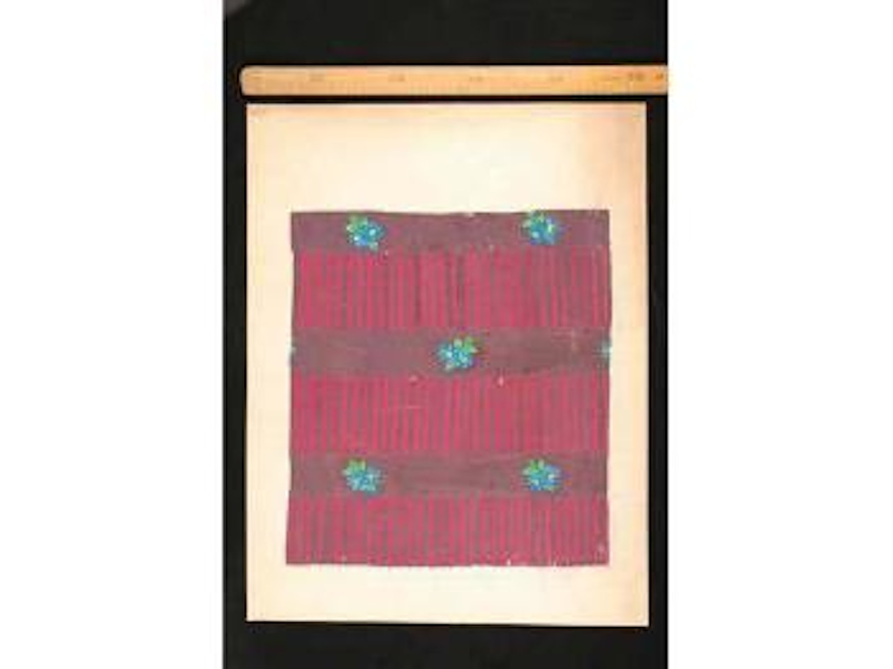 Fleurettes bleues et rayures rouges by Raoul Dufy